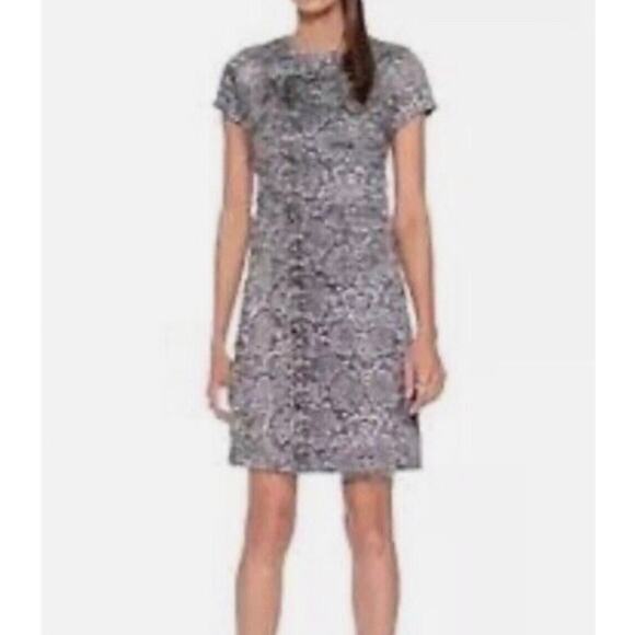 Banana Republic Dress Size 2 XS Women's Snake Gray Fringe Career Sheath Eyelash‎ - Picture 10 of 11